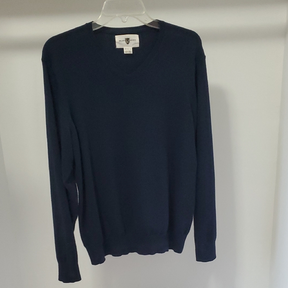 Black Brown 1826 Blue V-Neck Sweater